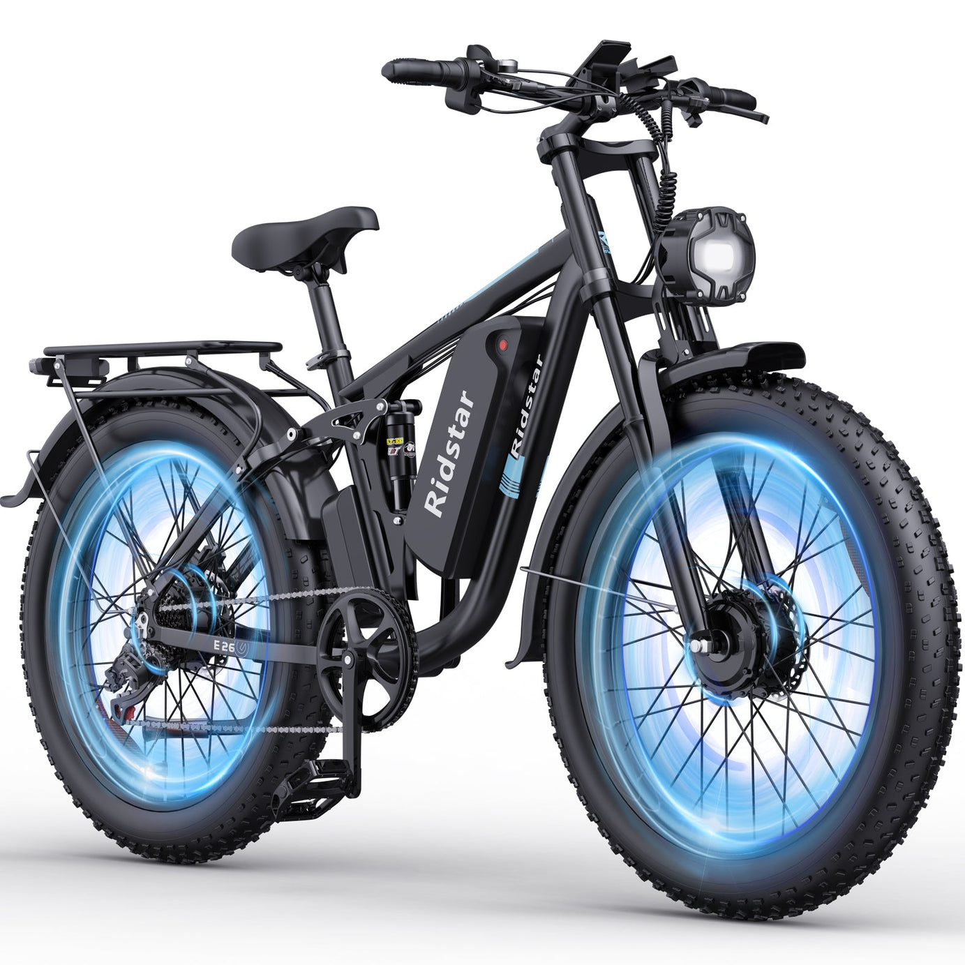 Ridstarยฎ E Bike E26Pro Folding Fat Tire Mountain Electric Bike