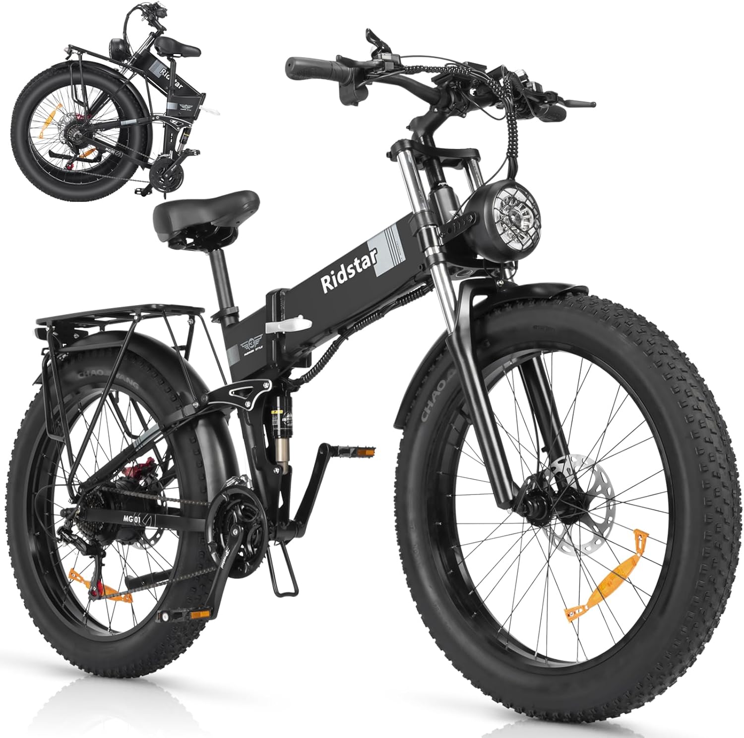 Shop Ridstar DC26 2000W Folding Fat Tire Mountain Electric Bike