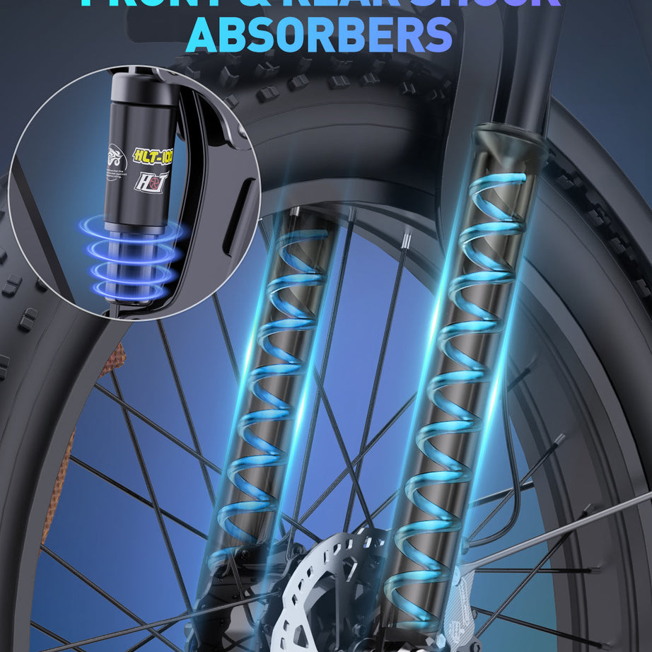 Ridstarยฎ E Bike E26Pro Folding Fat Tire Mountain Electric Bike