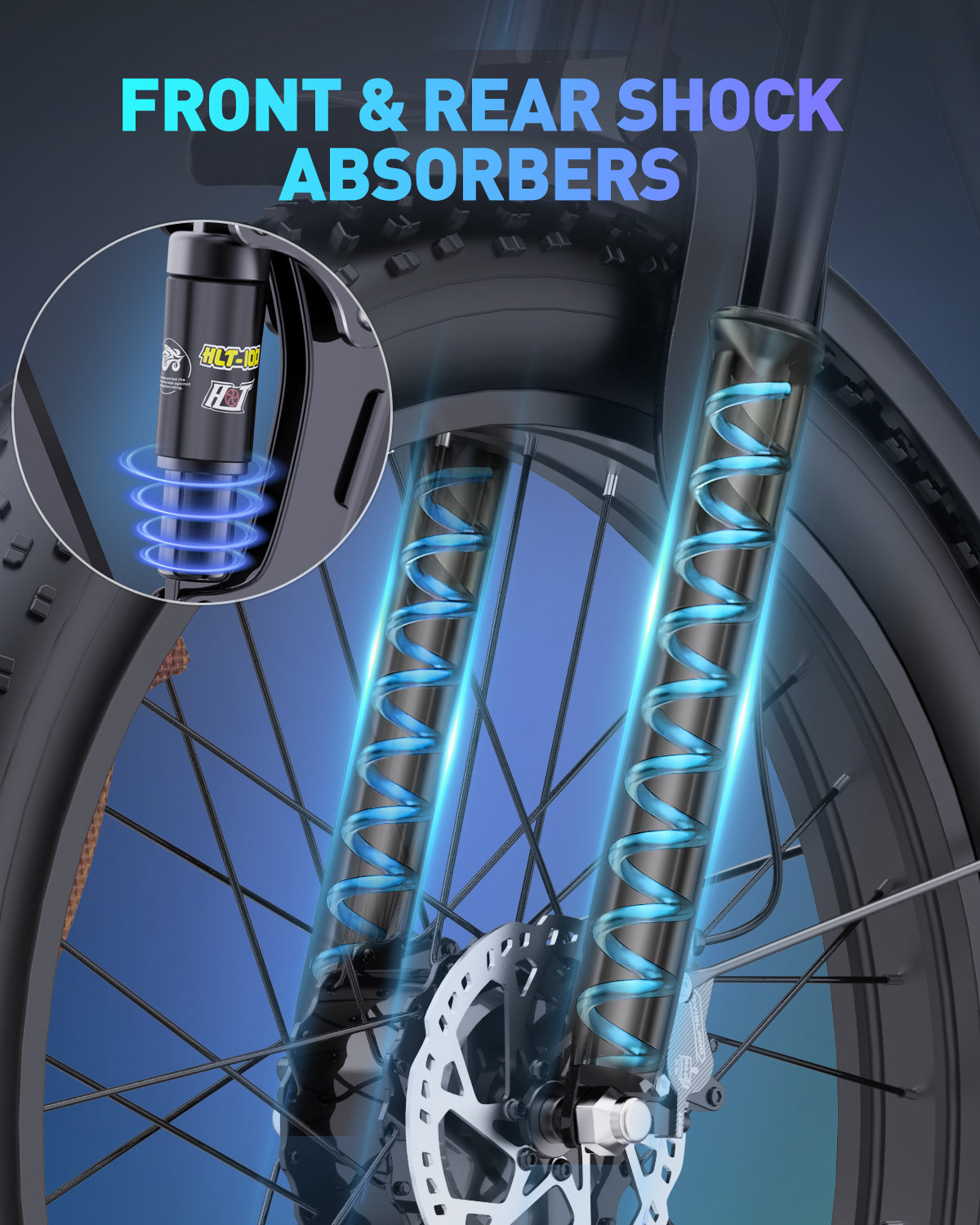 Ridstarยฎ E Bike E26Pro Folding Fat Tire Mountain Electric Bike