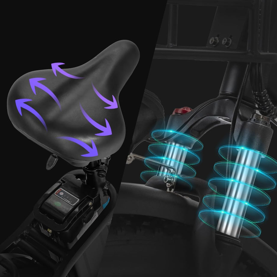 Ridstar 26Inch 1500W Unfoldable Fat Tire Mountain Ebike-2