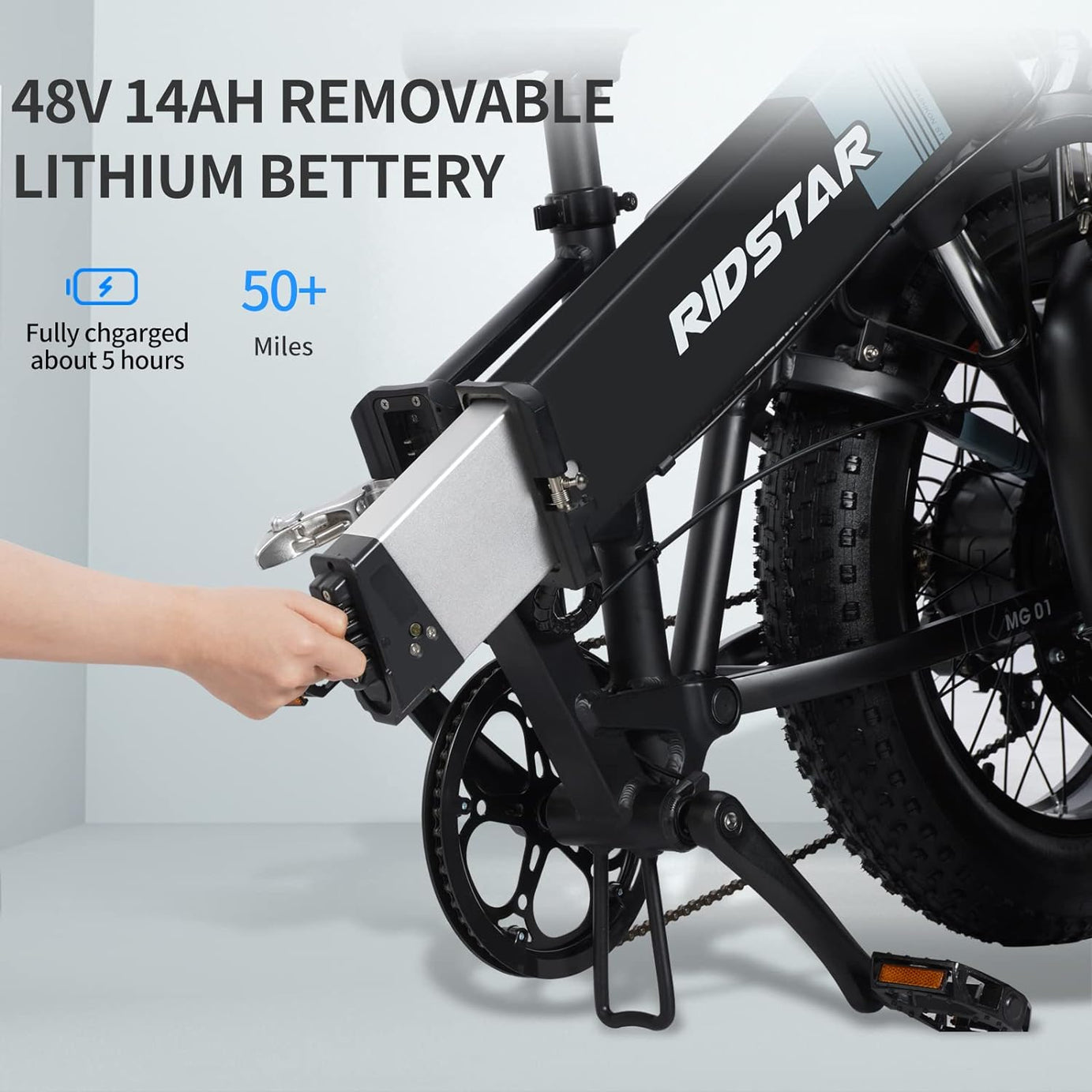 Ridstar H20 1000W Electric Mountain Bike-5