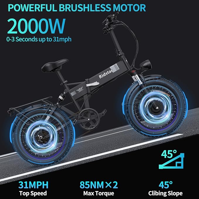 Ridstar 20Inch Folding Electric Bike-2