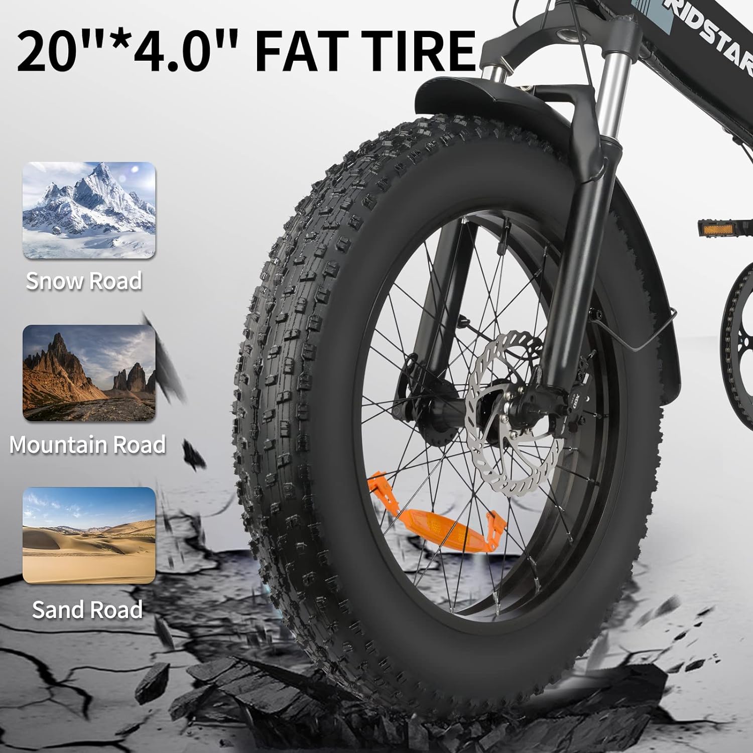 Ridstar H20 1000W Electric Mountain Bike-3