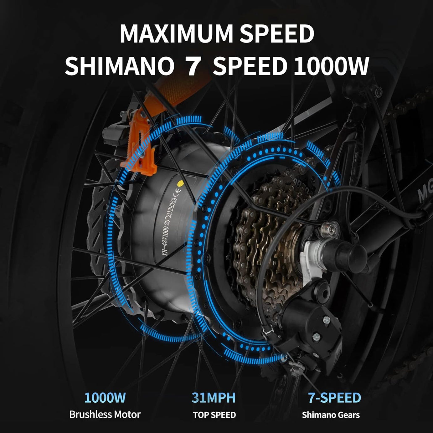 Ridstar H20 1000W Electric Mountain Bike-4