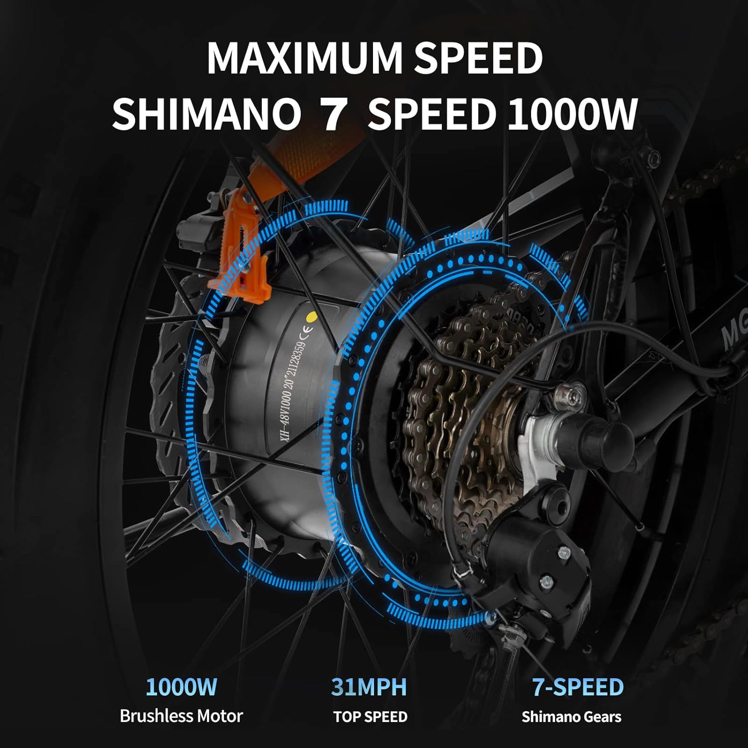 Ridstar H20 1000W Electric Mountain Bike-4