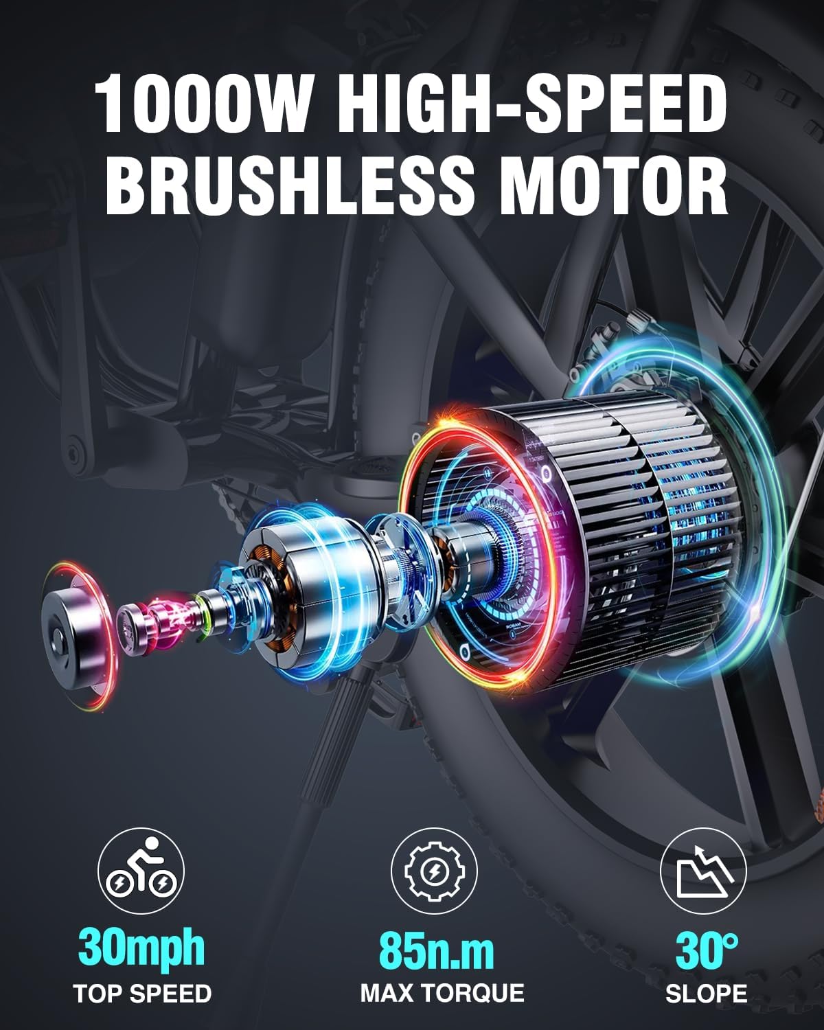 Ridstar FM001 2-Seater Fat Tire Electric Bike-3