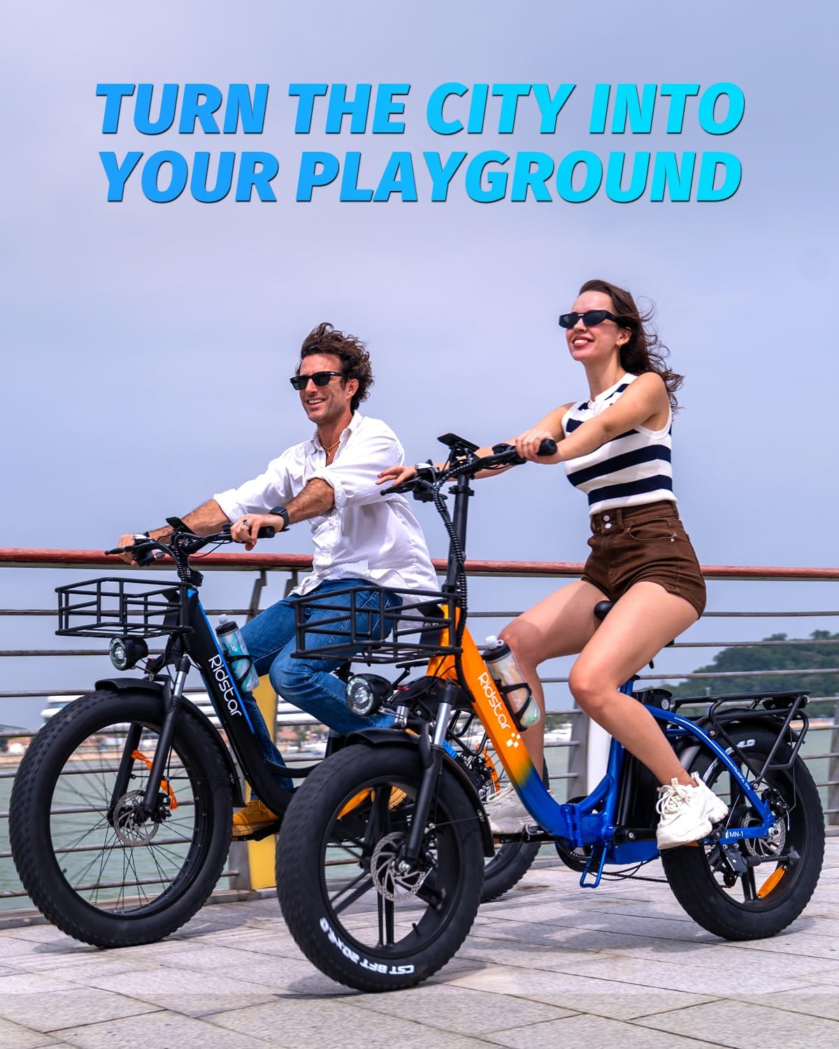 Ridstar® MN20 1000W Fat Tire Folding Electric Bikes