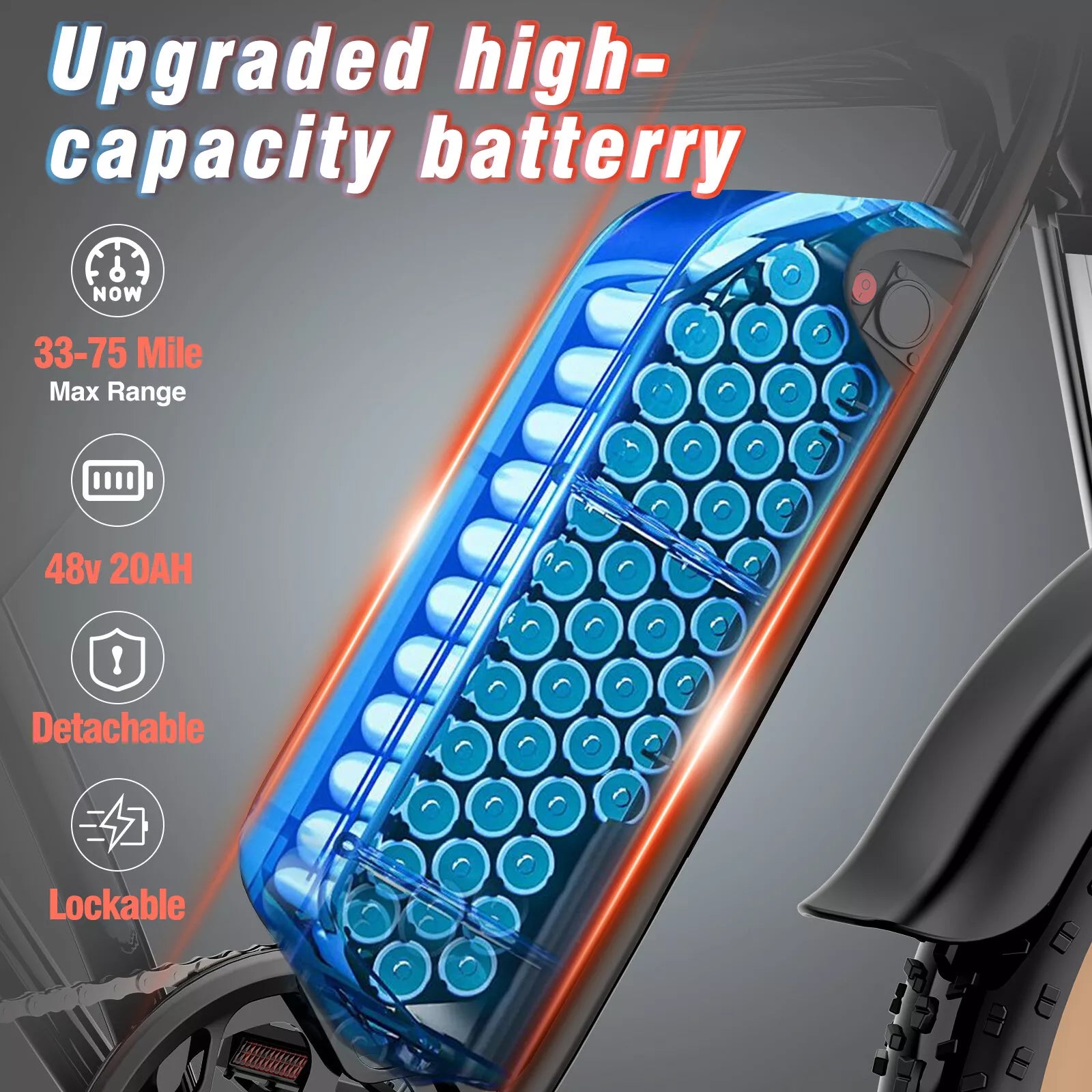 Ridstar® Q20 1500W 48V 20Ah Battery 20''Fat Tire Mountain Electric Bike for Adult